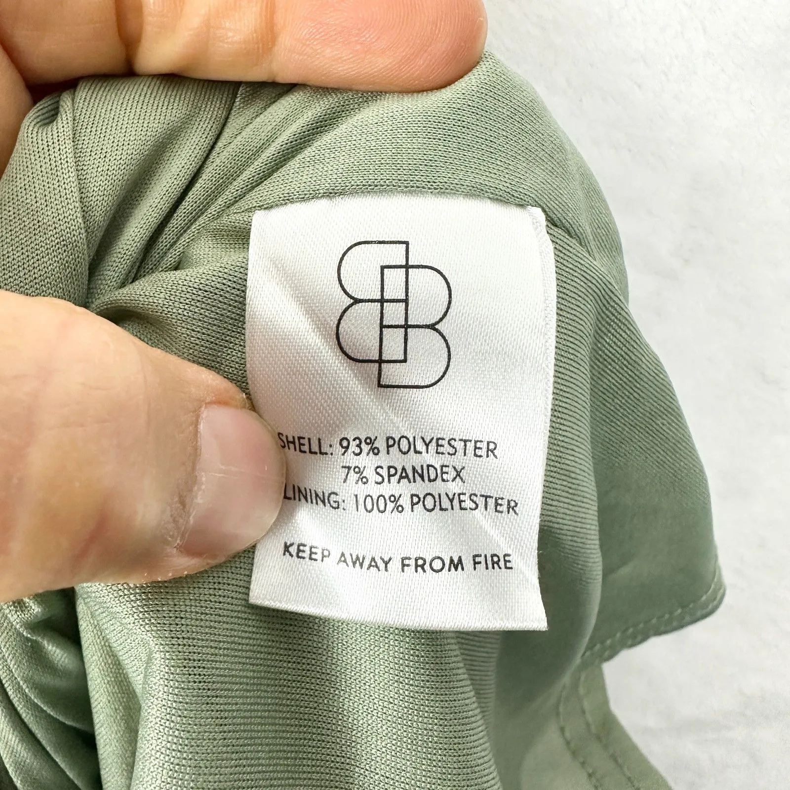 Baltic Born Kourtney Velvet One Shoulder Midi Dress Sage Size Small NEW Stretch - Image 8