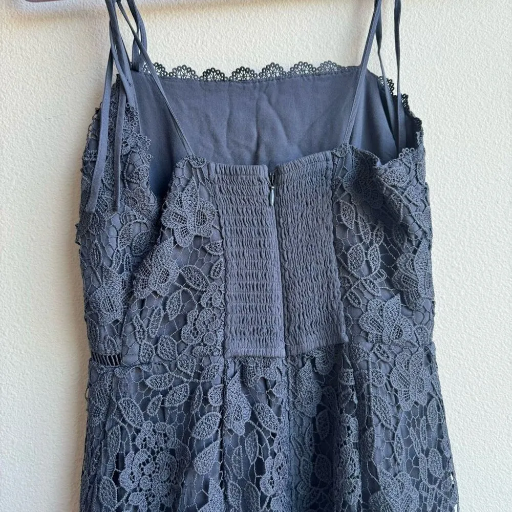 Abercrombie & Fitch Lace Tie Shoulder Wedding Party Guest Dress Size XS Petite - Image 6