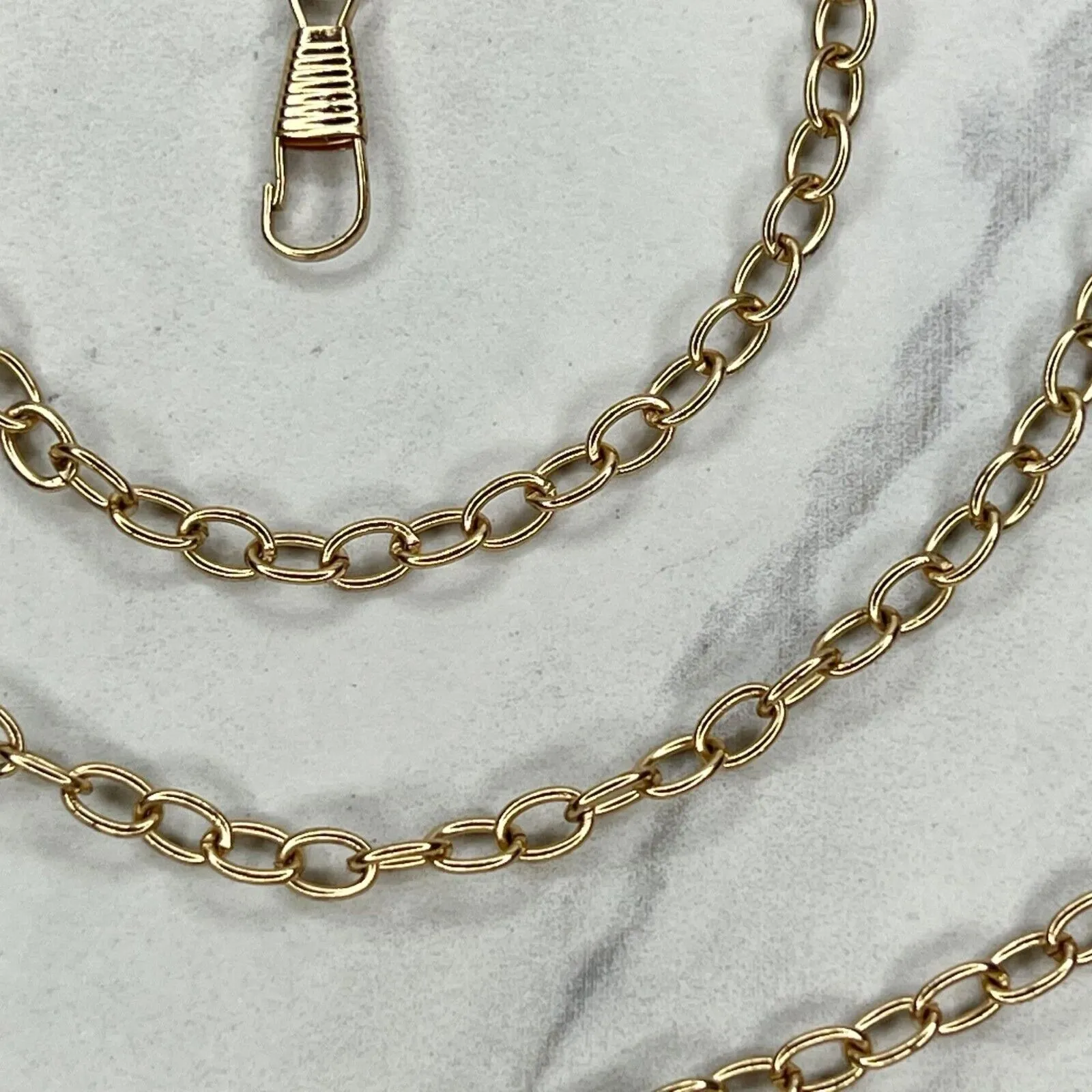 Gold Tone Chain Purse Strap Replacement Crossbody Shoulder Handbag 46" ✨ - Image 7