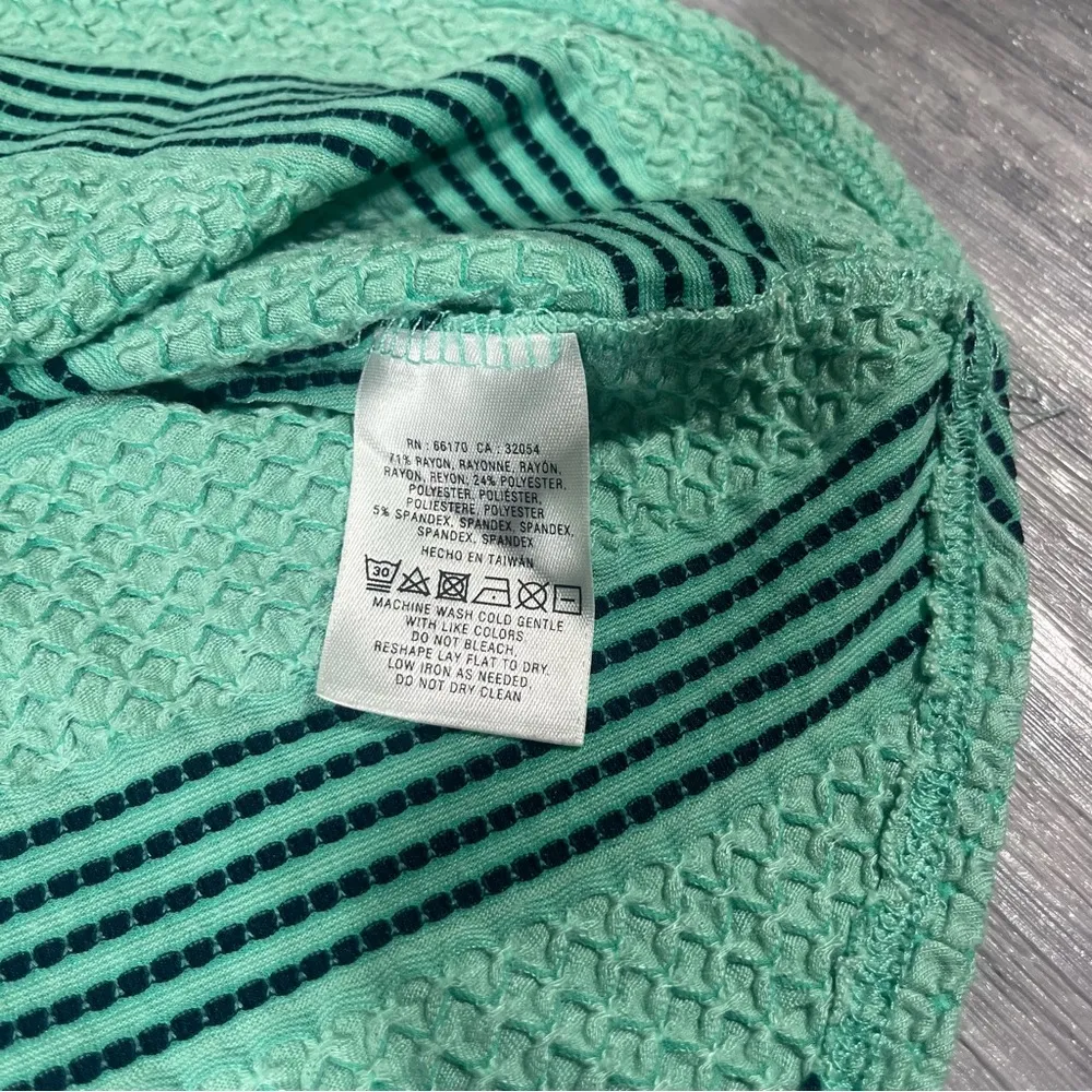 Postmark Anthropologie Green Striped Short Sleeve Dress; small Women’s - Image 5