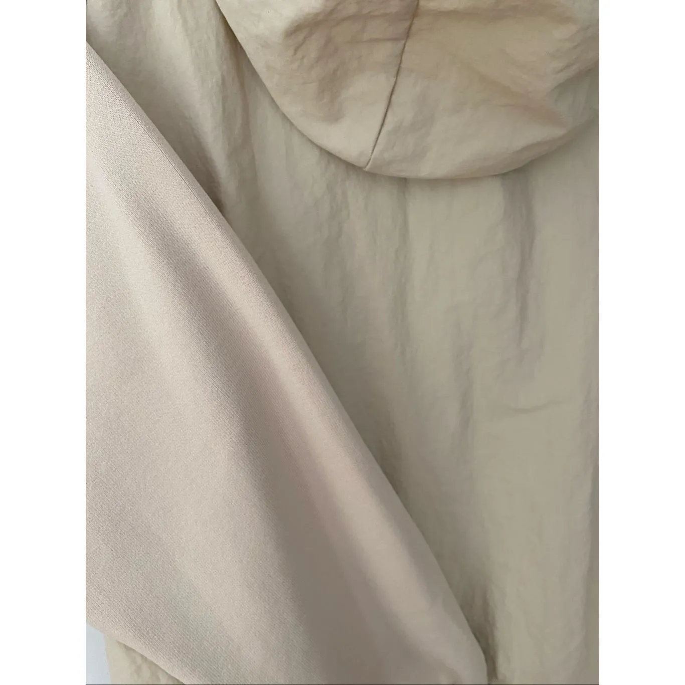 Elliott Lauren Cream Hooded Full Zip Knit Sleeve Jacket NWT Sz XL - Image 7