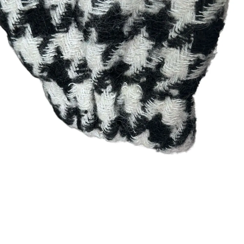 BLANKNYC BOMBER JACKET‎ SMALL HOUNDSTOOTH BLACK AND WHITE 90's RETRO - Image 3