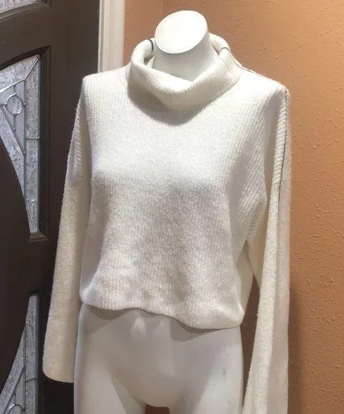 Topshop beige cowl neck bell sleeve sweater - Image 2