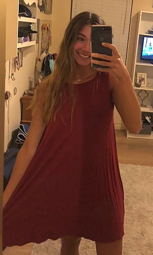 Maroon T-Shirt Dress - Image 2