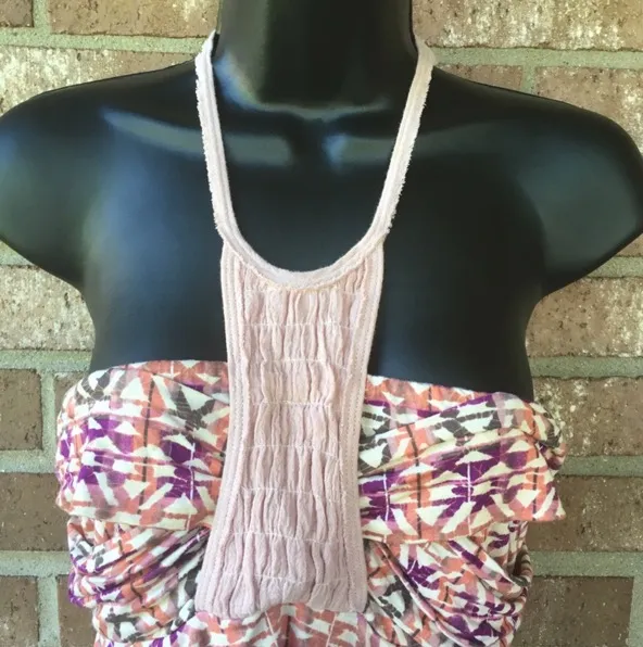 Free People Boho Printed Halter Top Medium - Image 6