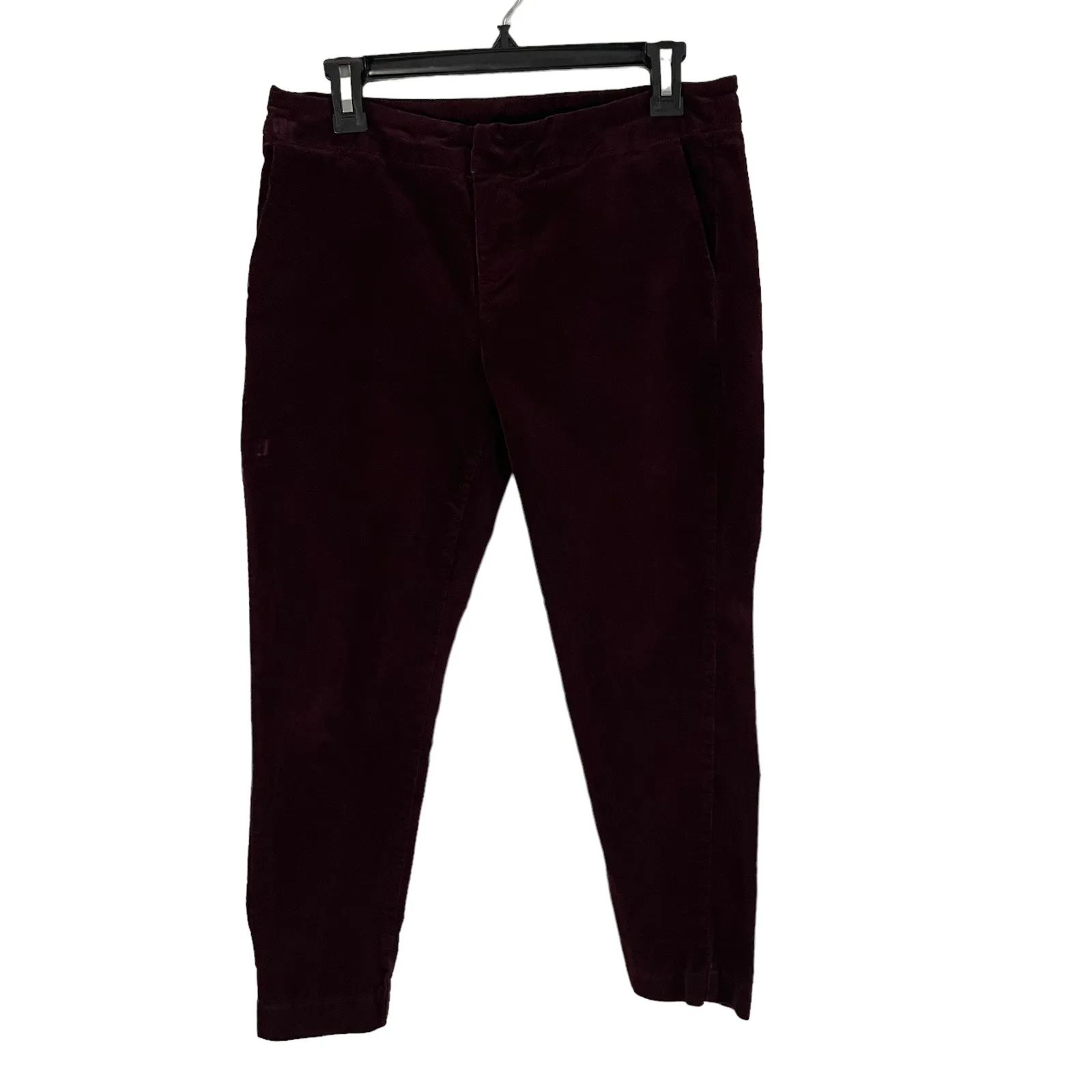 Kut From‎ The Kloth Size 8 Red Wine Cordouroy Cropped Pants - Image 2