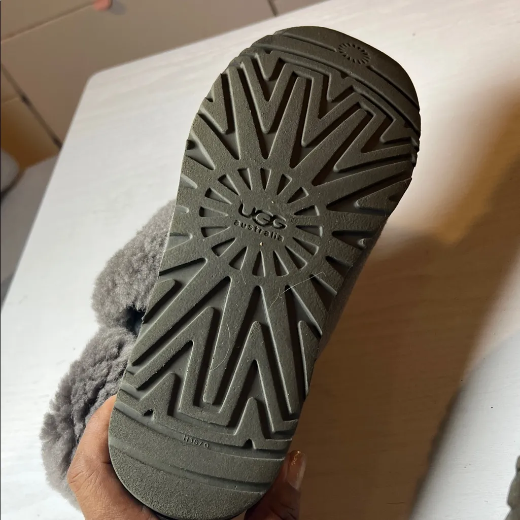 UGG Classic Gray Sheepskin Boots - Image 6