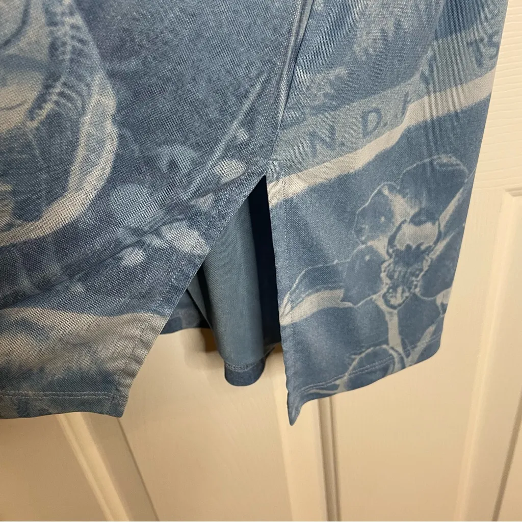 Miaou x Urban Outfitters Light Blue  Exclusive Billie Stamp Mini Dress Size XXL - Image 5