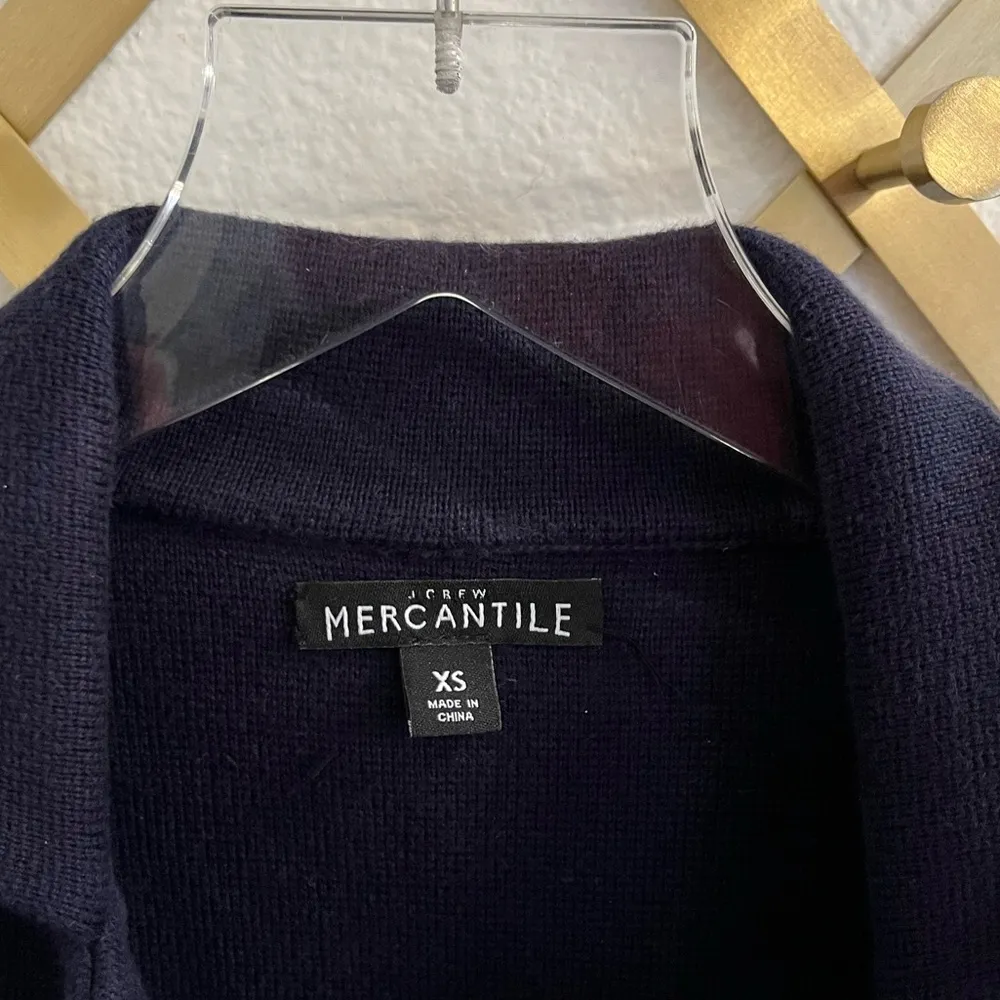 J Crew Mercentile Navy Sweater Blazer XS Knit Blazer - Image 4
