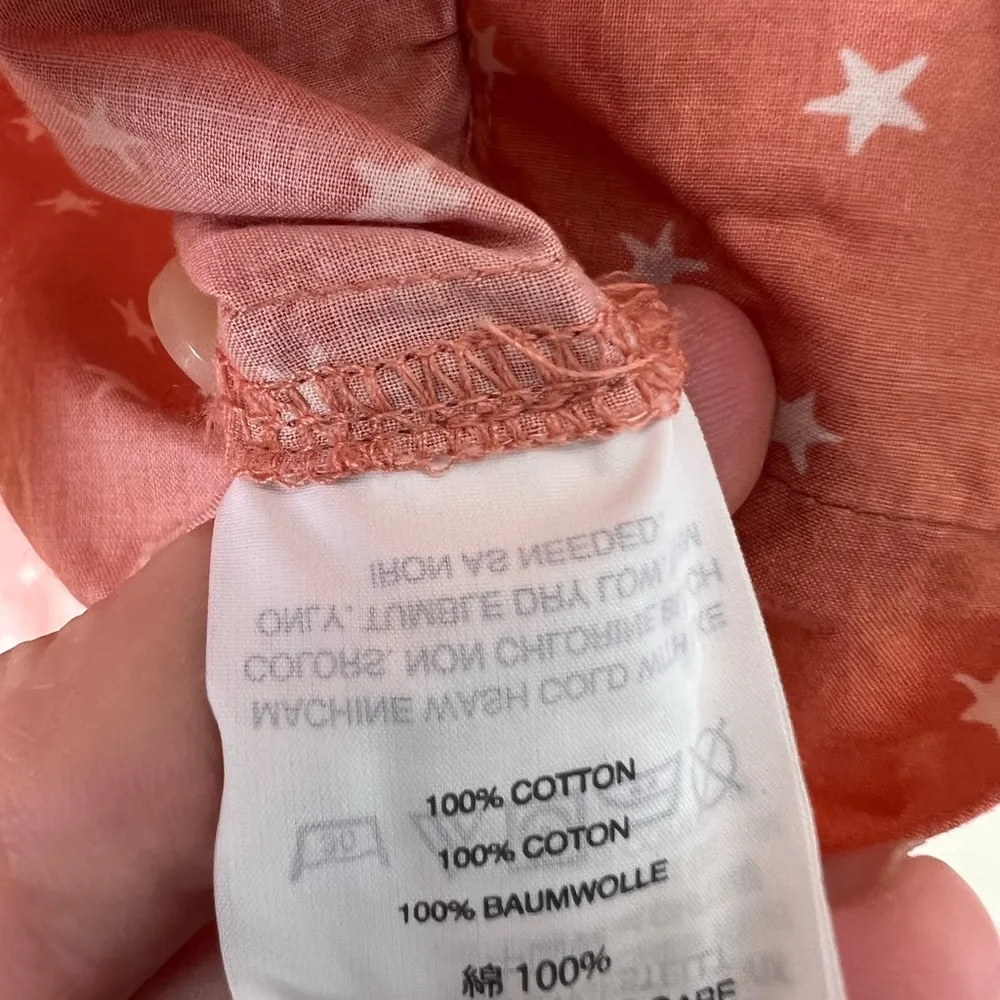 Madewell Star Scatter coral wrap shirt▪️size S - Image 12