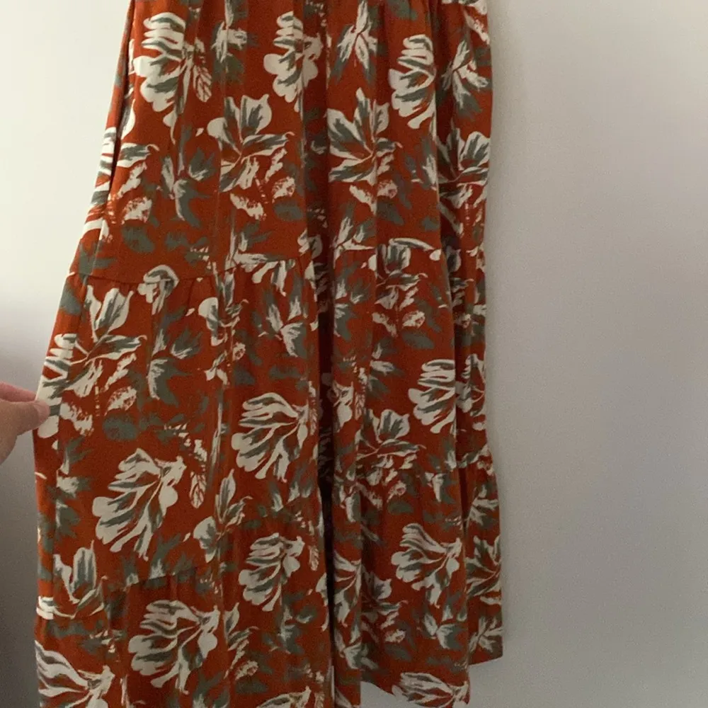Market & Spruce Marea halter neck midi dress 
Size large orange floral open back - Image 9