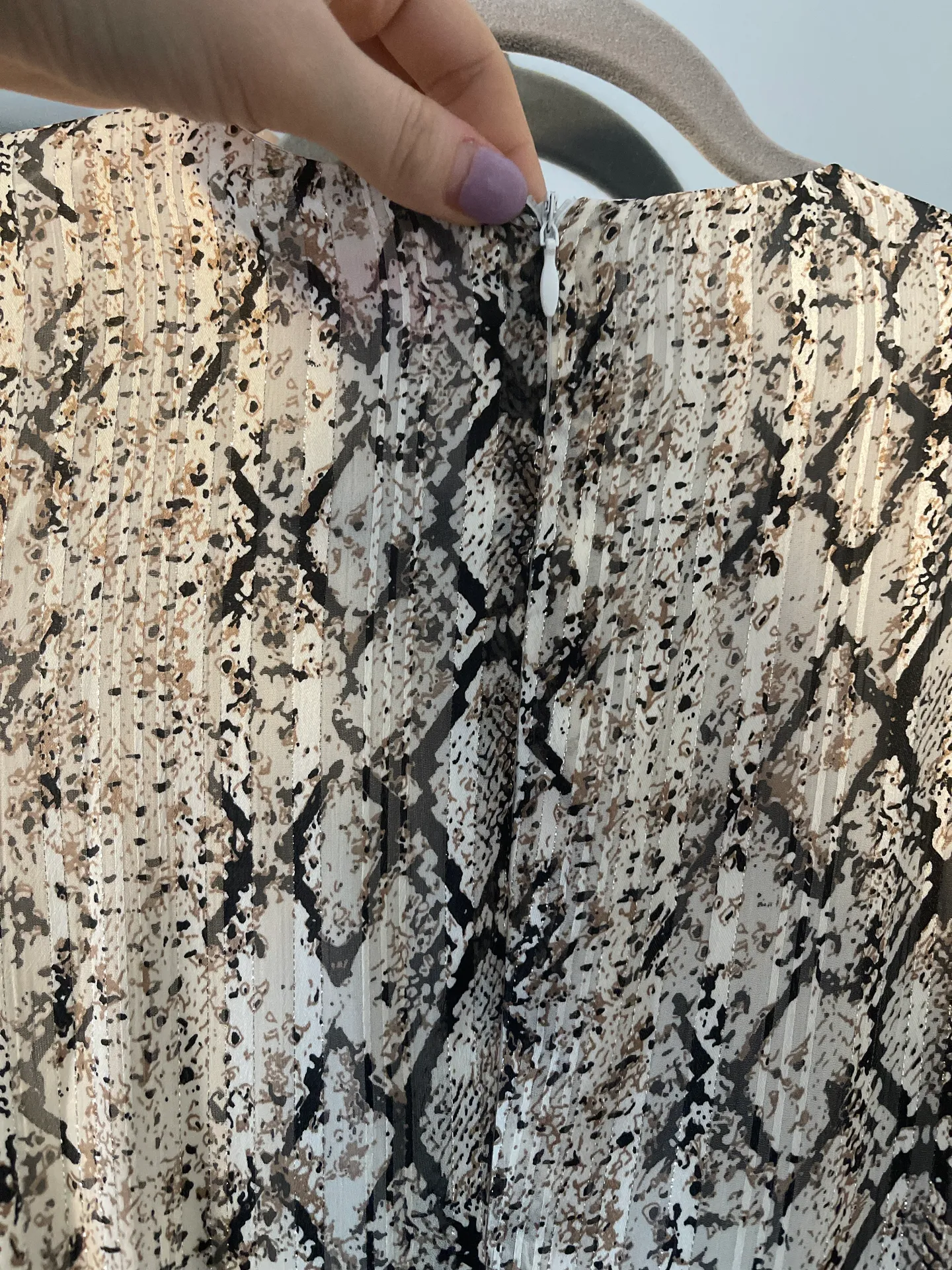 Pink Lily Snake Print Dress - Image 4