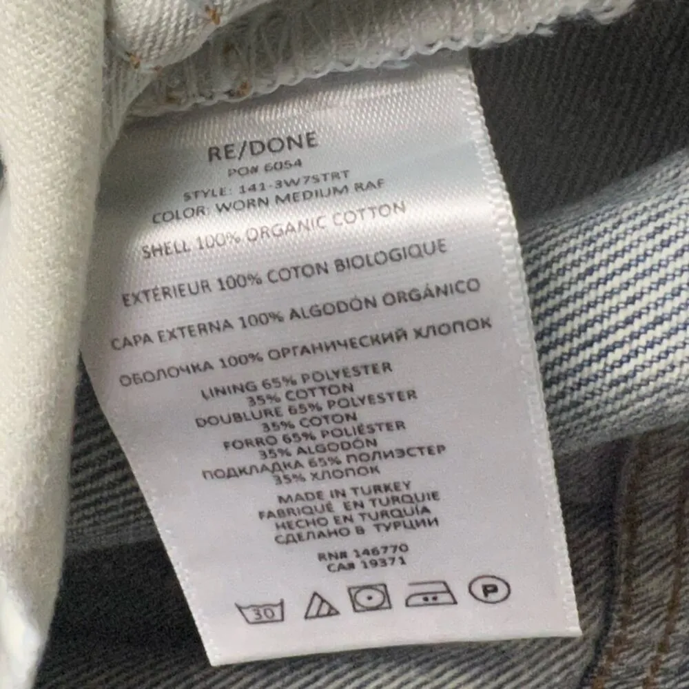 Re/done Revolve Womens Distressed Knee High Wst Originals 70s Straight Leg Sz 28 - Image 13