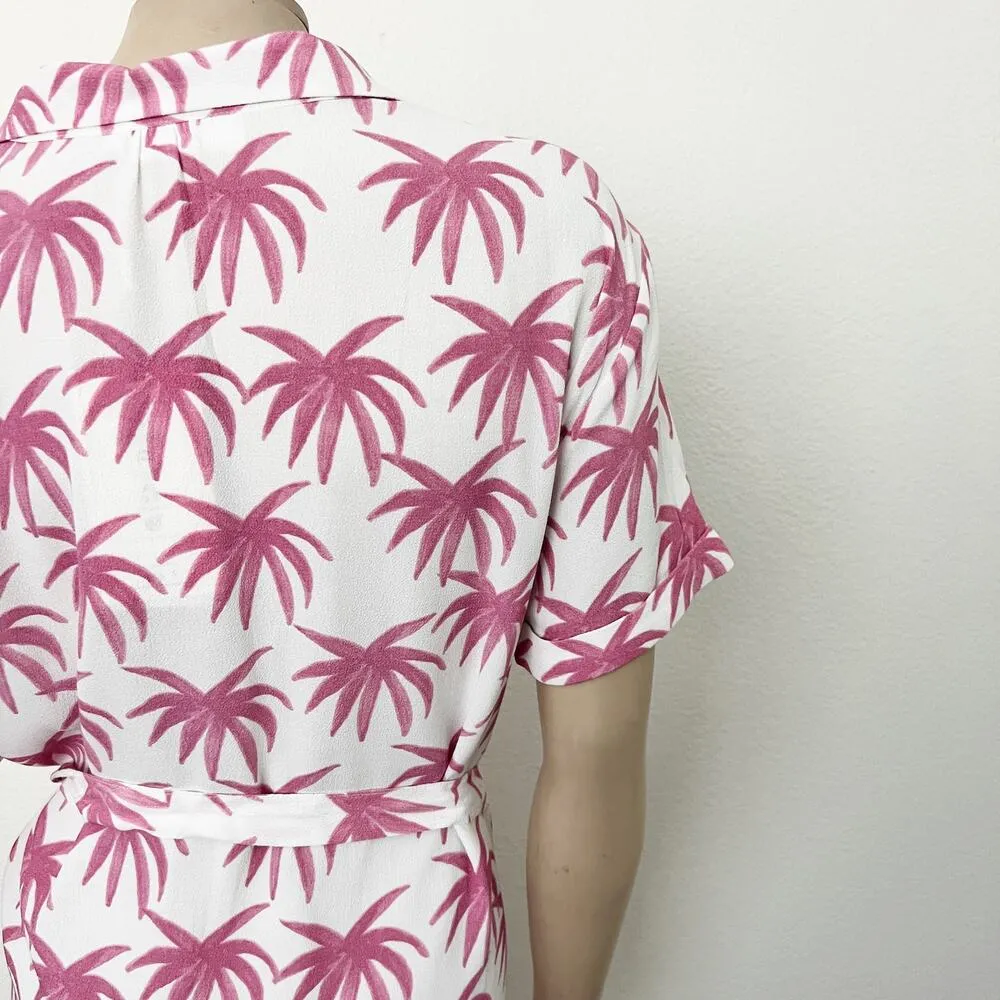 [Anthropologie] x Fabienne Chapot Pink Pretty Palms Boyfriend Cara Dress NWT 12 - Image 9