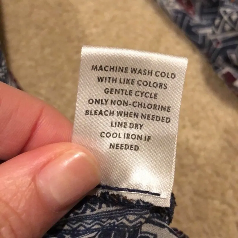 Como Black Boho Geometric Print 3/4 Sleeve Tunic Size PL - Image 9