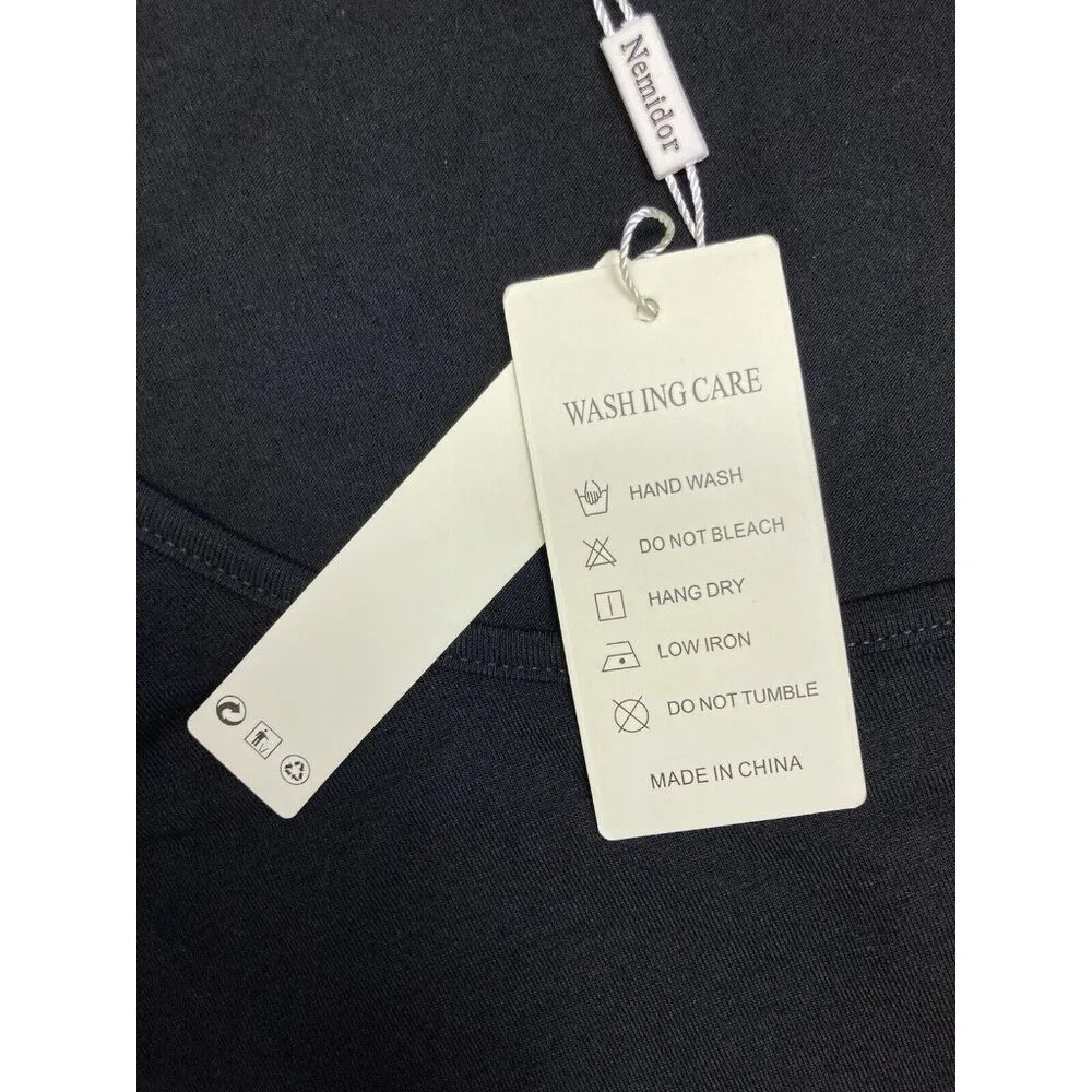 New Nemidor Maxi Dress Womens Plus Size 20 Black Blue Floral Print Casual Travel - Image 5