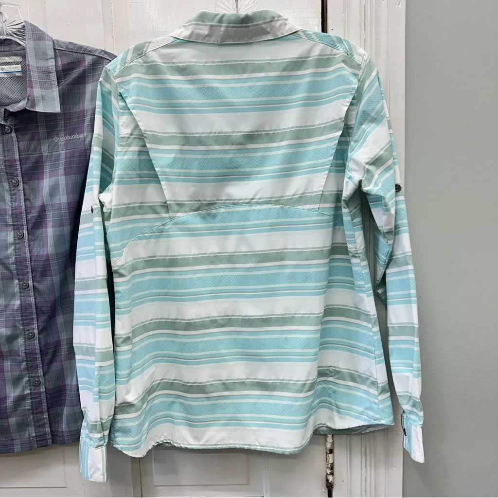 2 Columbia omni-shade long sleeve button down fishing‎ shirts women's medium - Image 6