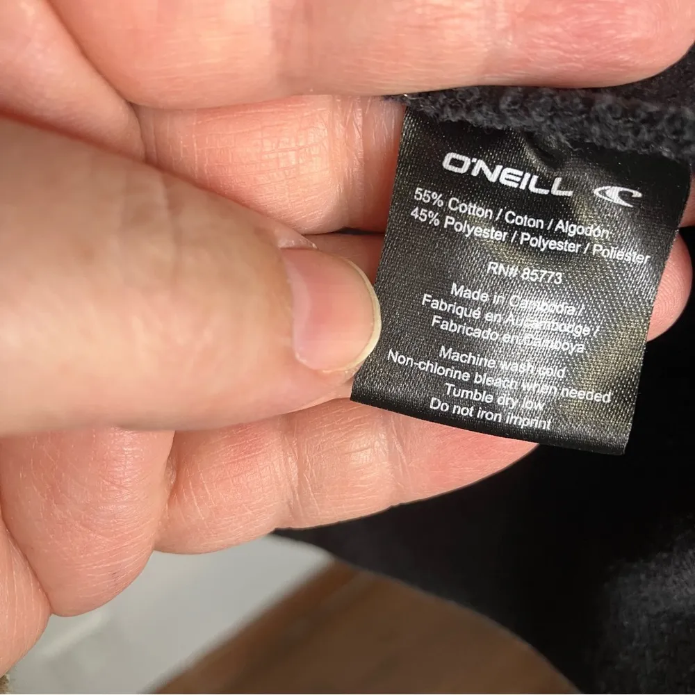 O’Neill hoodie‎ sweatshirt black blue size small casual surf beach bum comfy - Image 6