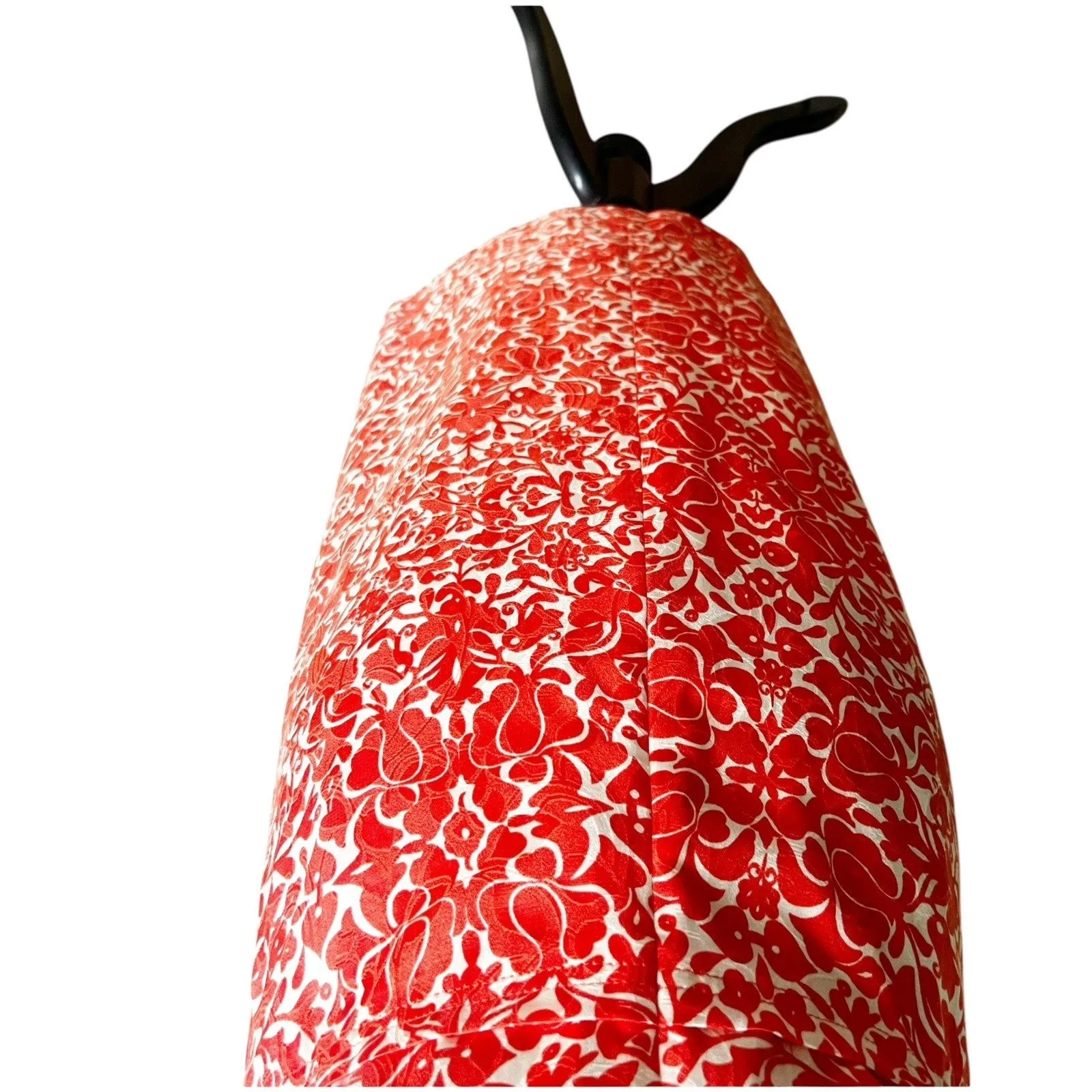 Tory Burch Silk Blend Floral Coral White Sheath Dress Size 10 Knee Length - Image 10