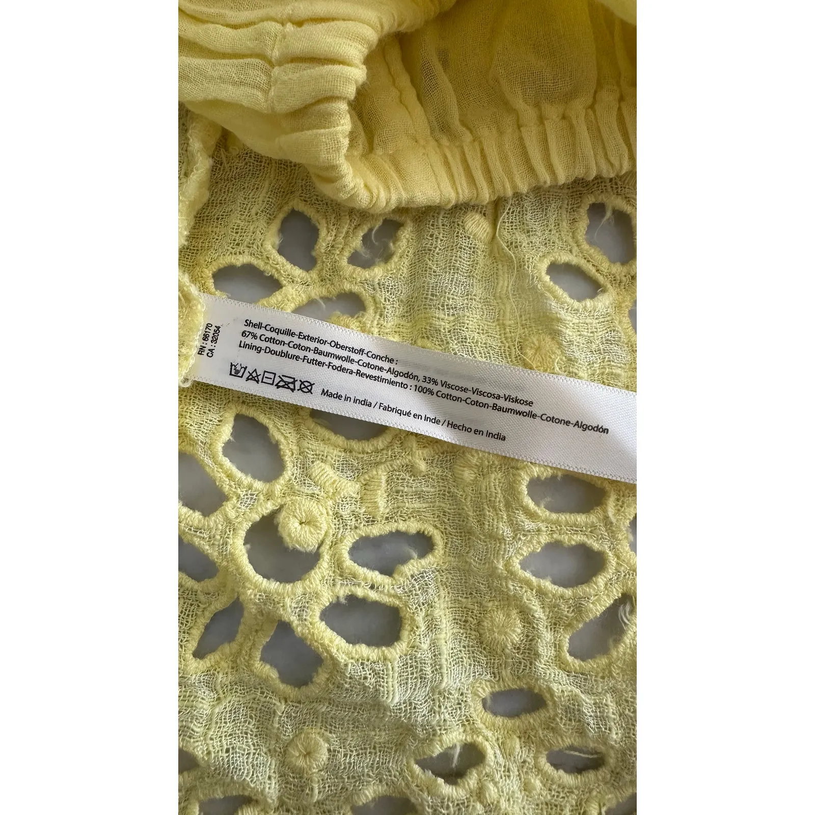 FREE PEOPLE FP ONE Floral Embroidered Cut Out Gauze Off Shoulder Crop Top XS - Image 7