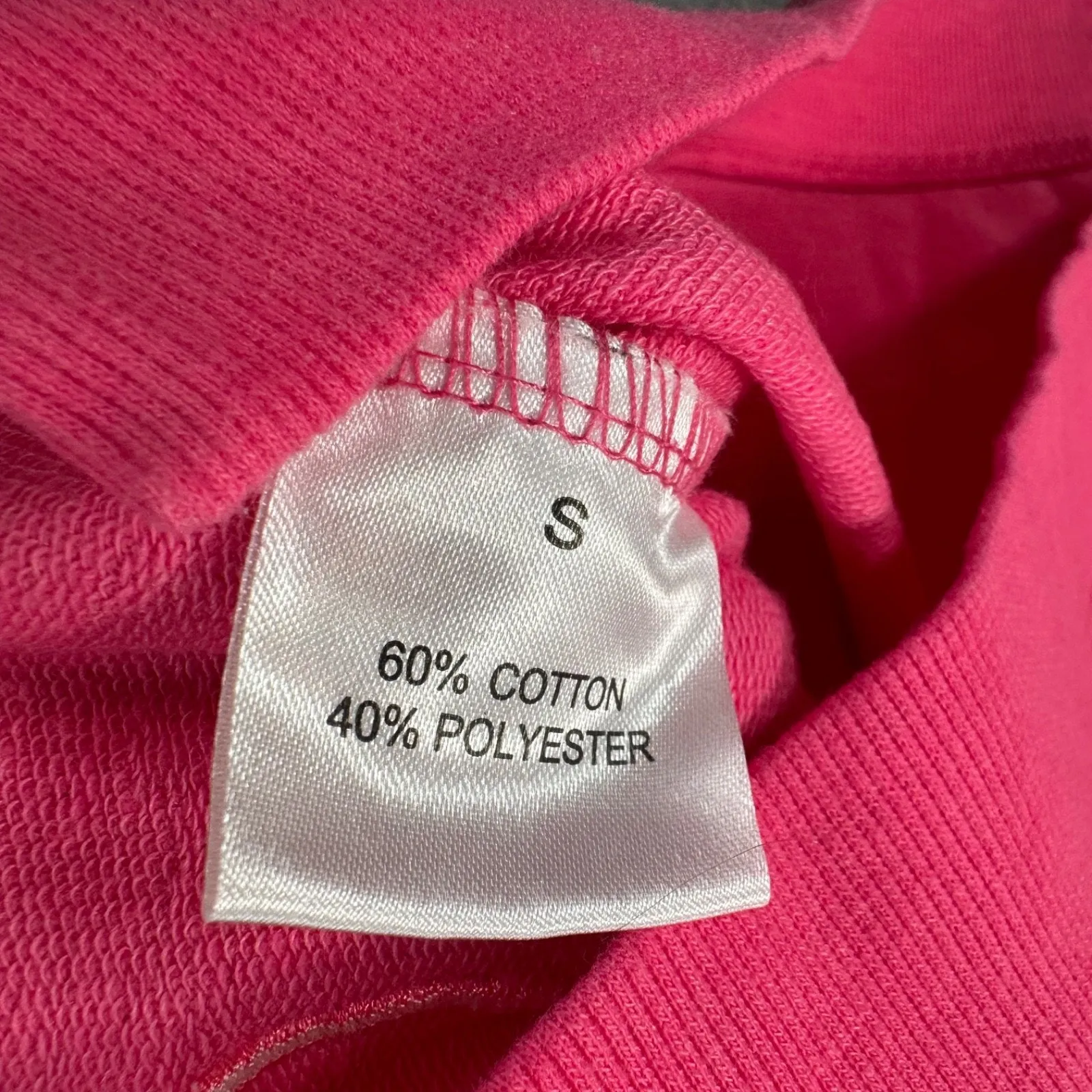 Jane & Delancey Embroidered Heart Crewneck Sweatshirt Pullover Womens Small Pink - Image 9