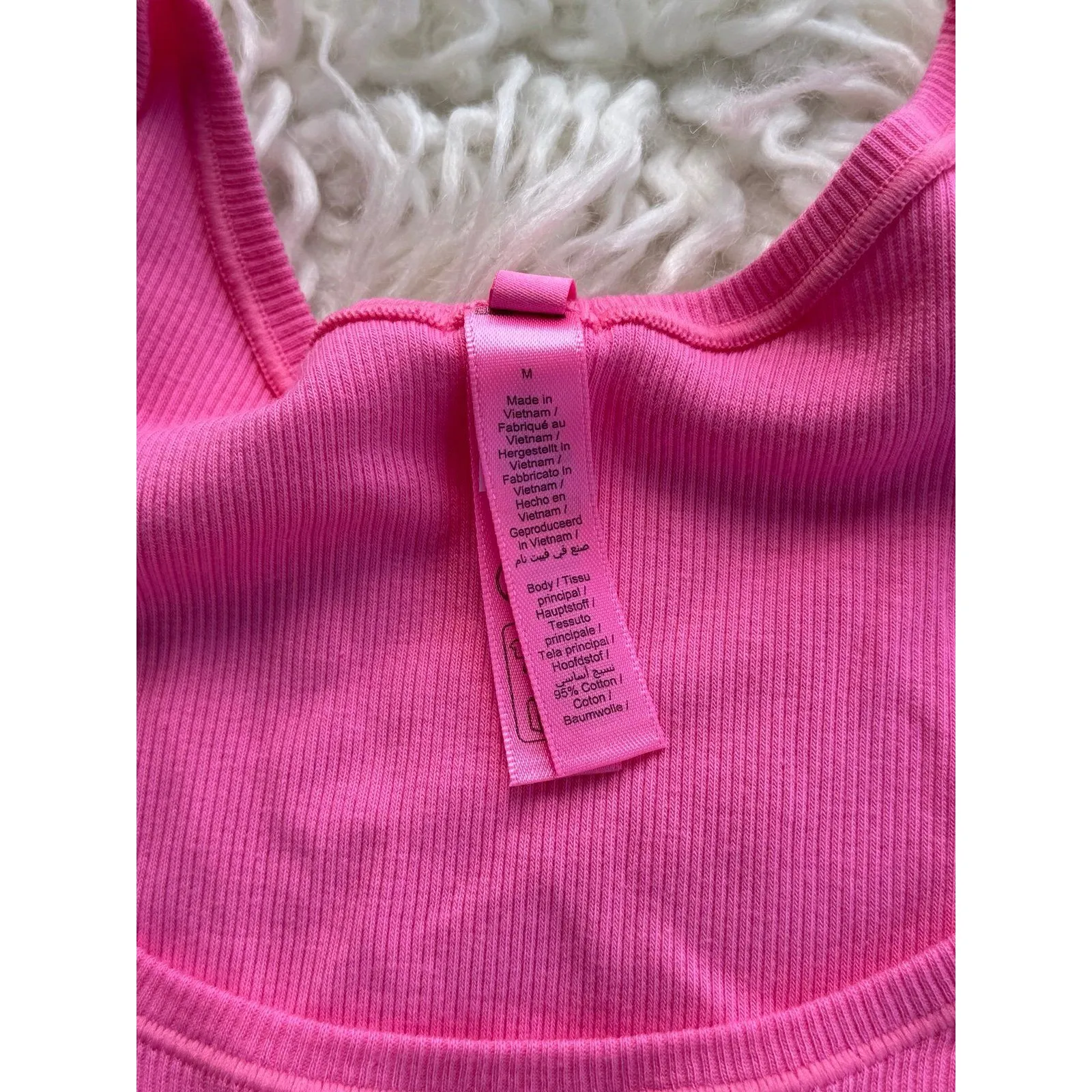 Skims Cotton Rib Tank Sugar Pink Size Medium - Image 8