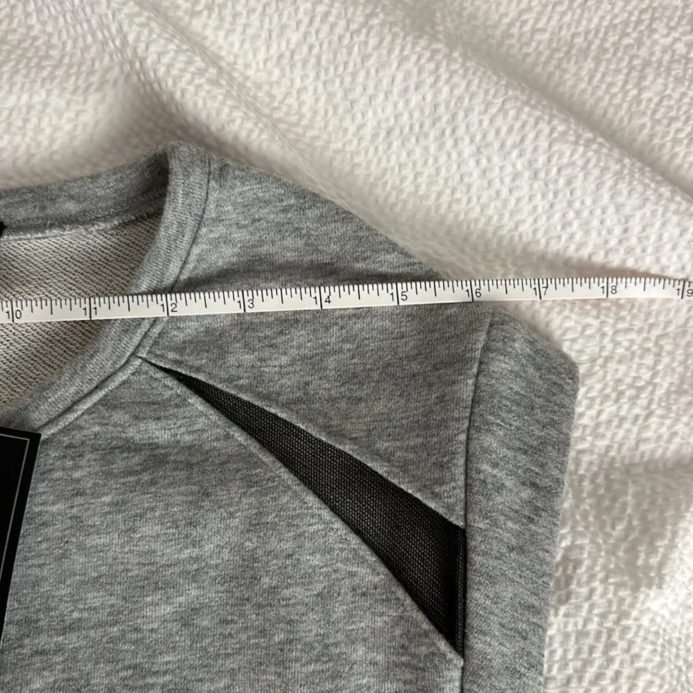 BCBG MAX AZARIA-  "bastian" heather grey sleeveless sweatshirt top - Image 7