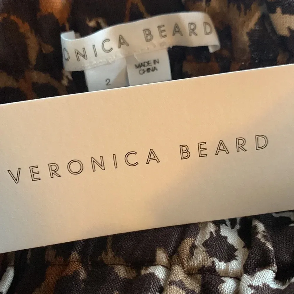 Oksana Leopard Linen Crop Pants Size 2 - Image 5