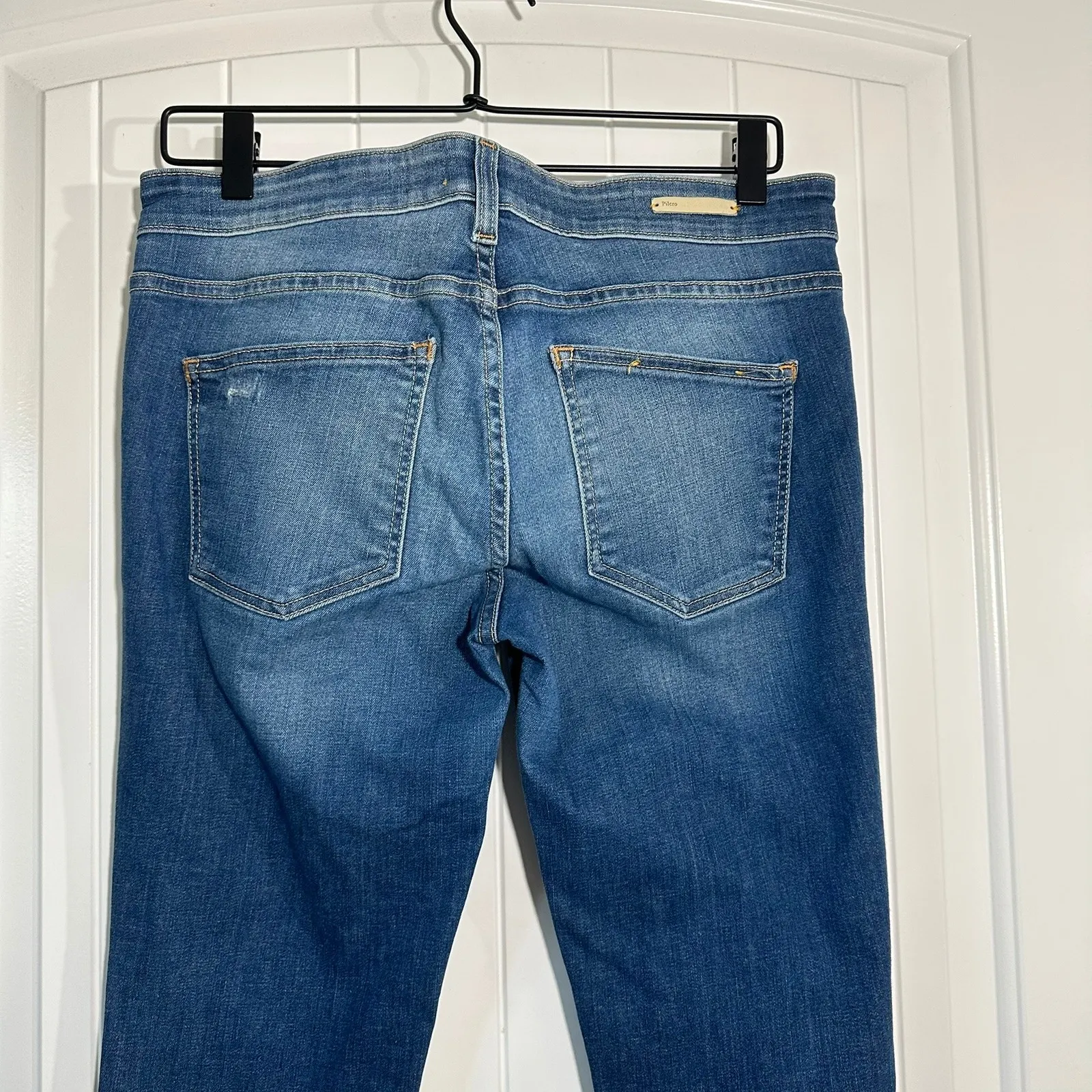 Anthropologie Pilcro Serif Slim Fit Jeans Mid Rise‎ Medium Wash Denim 30 - Image 5
