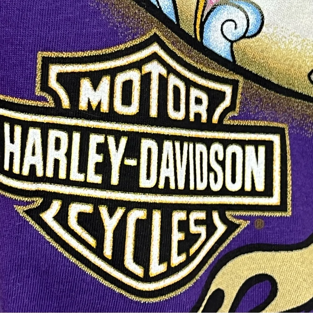 Harley Davidson xl purple tweety bird v neck shirt 2015 Indywest looney tunes - Image 7