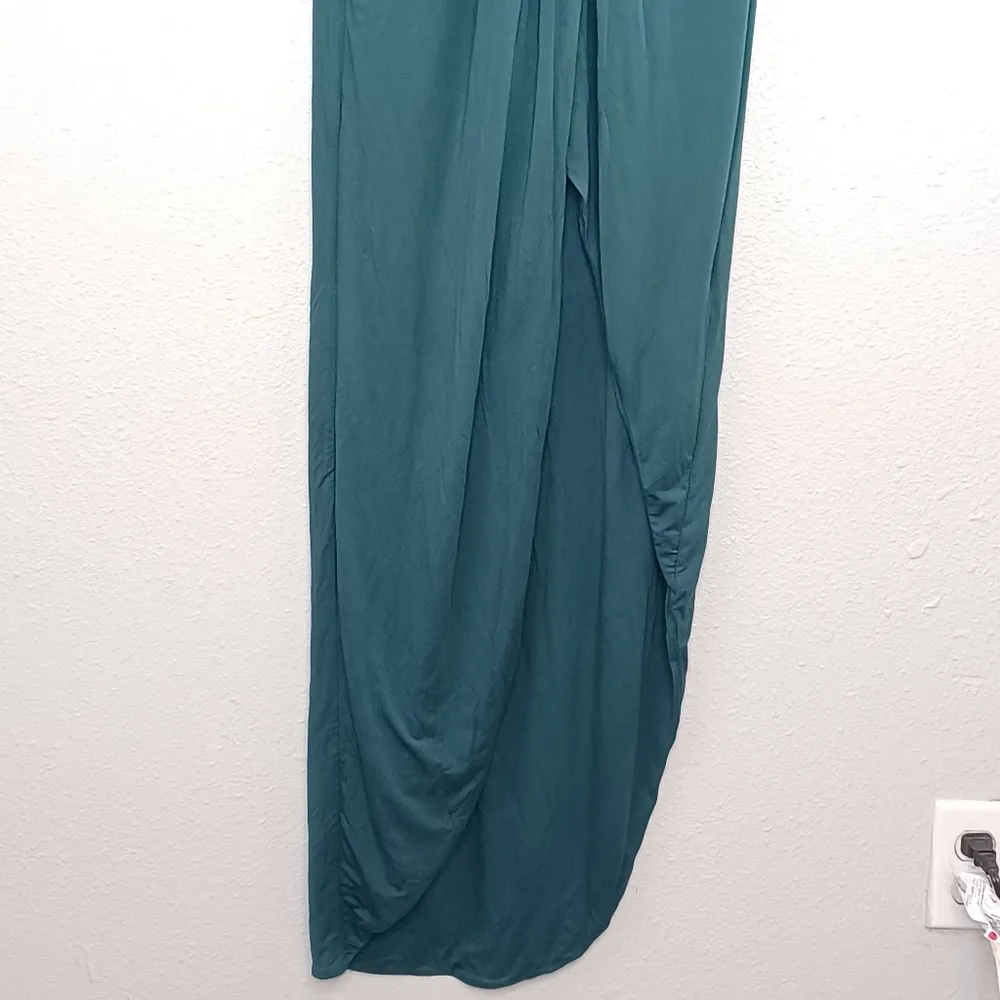 Lovers and Friends Sundance Everglade Green Jersey Tie Front Evening Maxi Dress - Image 7