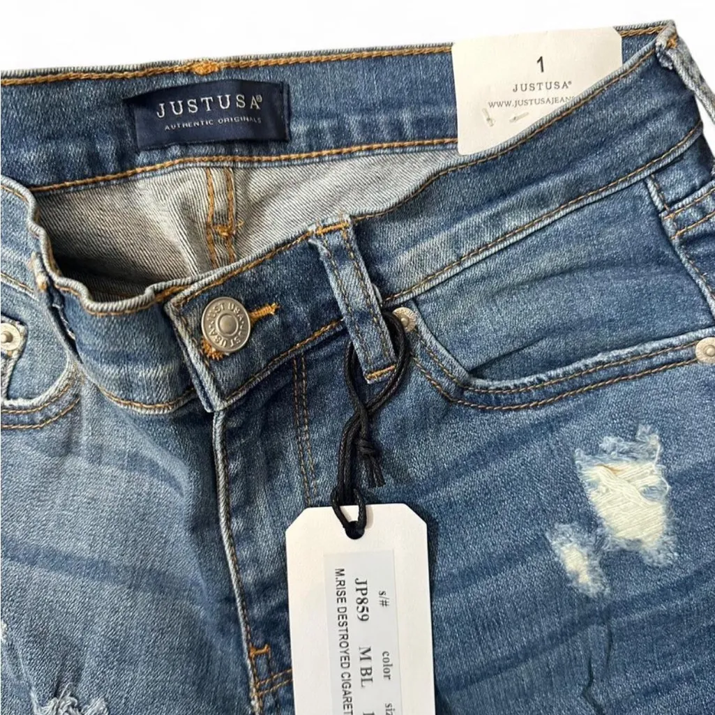 Distressed  Cropped  Jeans‎ - Image 7