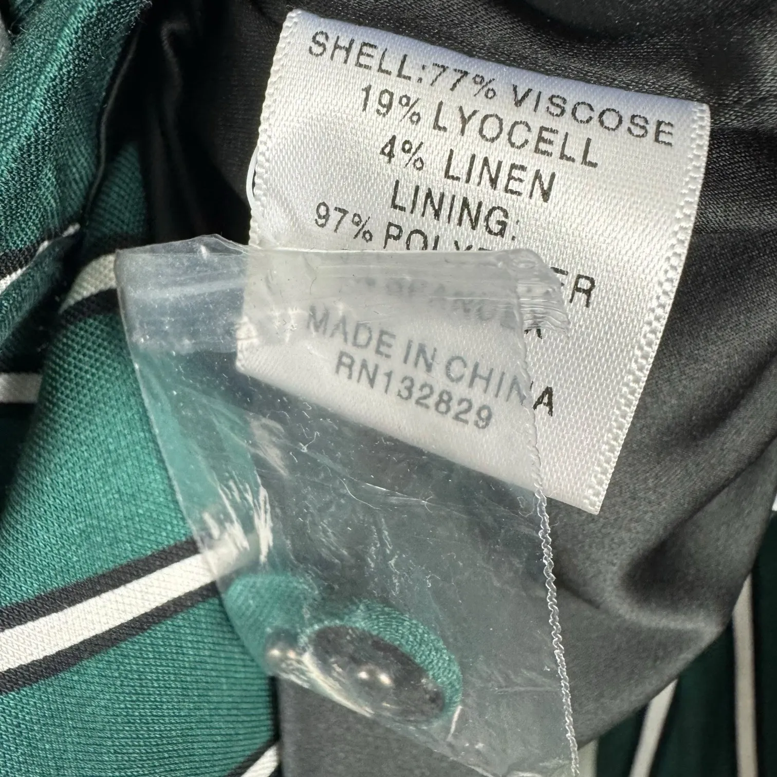 REVOLVE L'Academie Erin Blazer Jacket Green Striped Size Small - Image 7