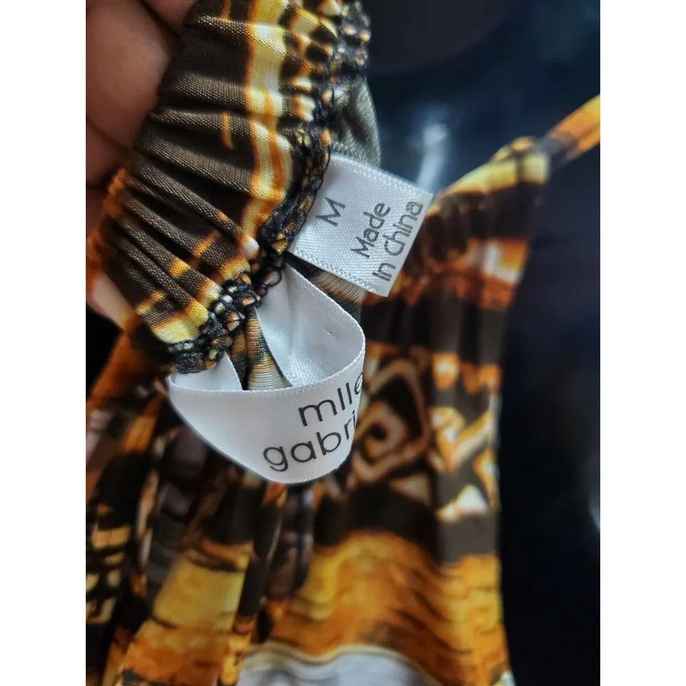 Mlle Gabrielle Women Multicolor Polyester Halter Neck Sleeveless Jumsuits Size M - Image 8