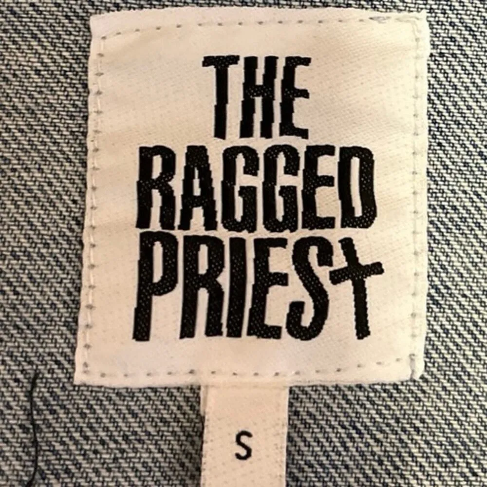The Ragged Priest Women's Blue Patchwork Oversized Denim Jean Jacket Size S - Image 7
