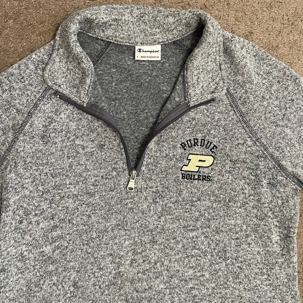 Purdue University Quarter Zip Champion Pull Over Sweatshirt - Image 4
