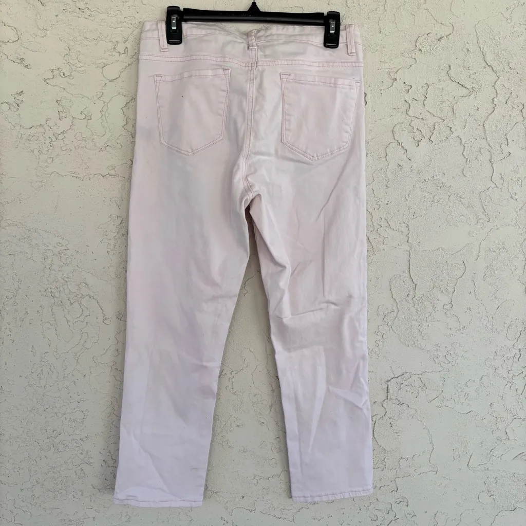 Anne Klein Light Pink Cropped Jeans - Image 2