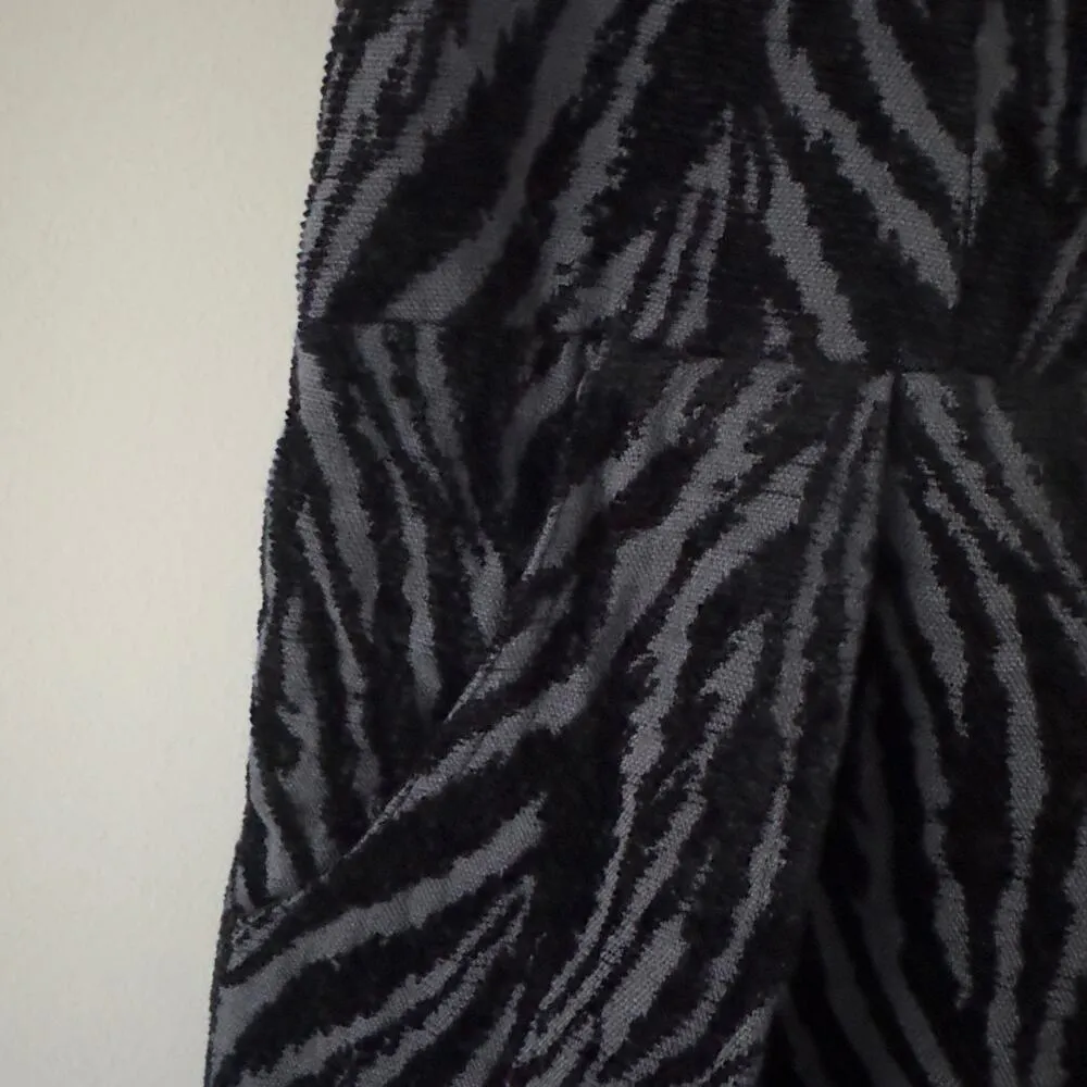 Free People Soft Chenille Zebra Stripe Mini Dress Sleeveless Zip Up Zipper Back - Image 6