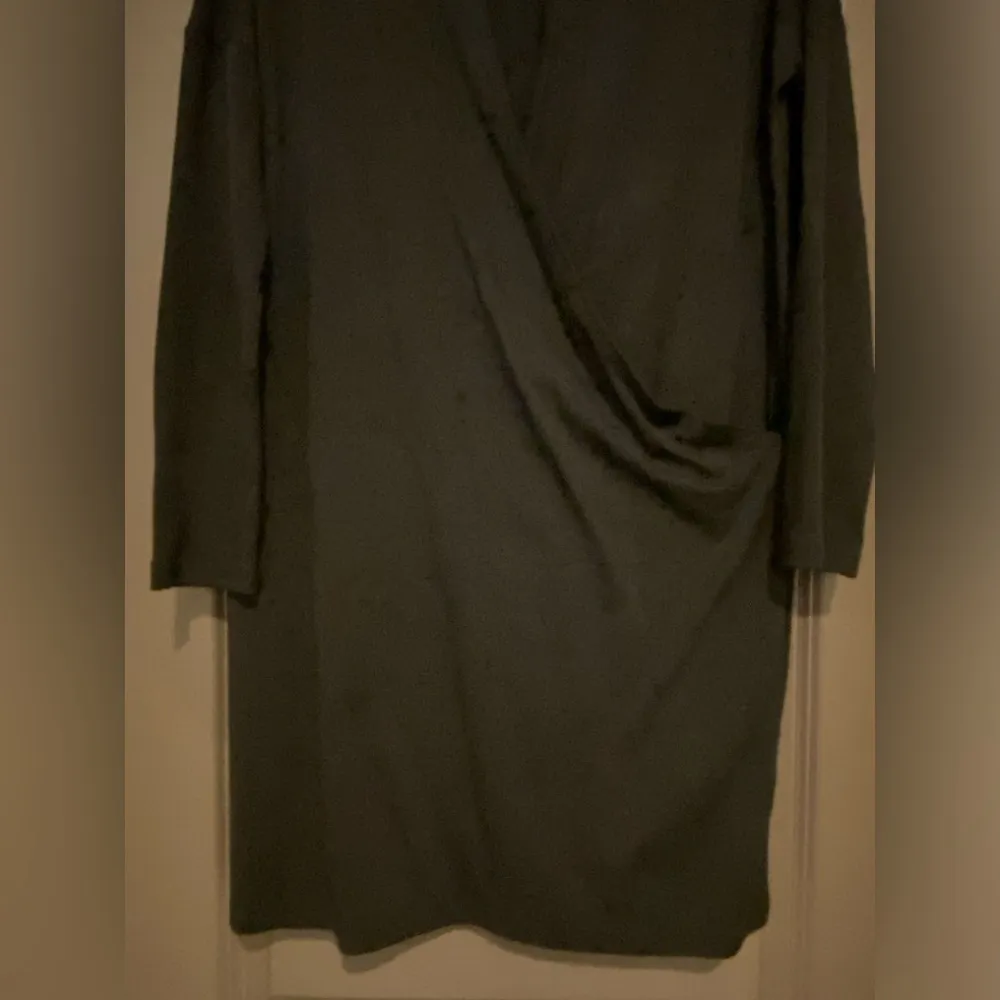 joy joy Black Long Sleeve Keyhole Open Back Turtleneck Dress Women's Sz Small​ - Image 6