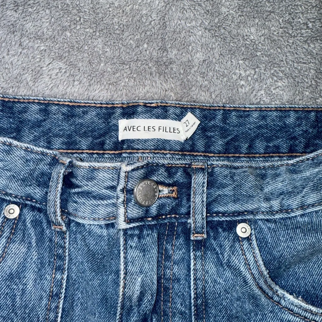 AVEC LES FILLES High Waist Cargo Jeans size 27 - Image 10