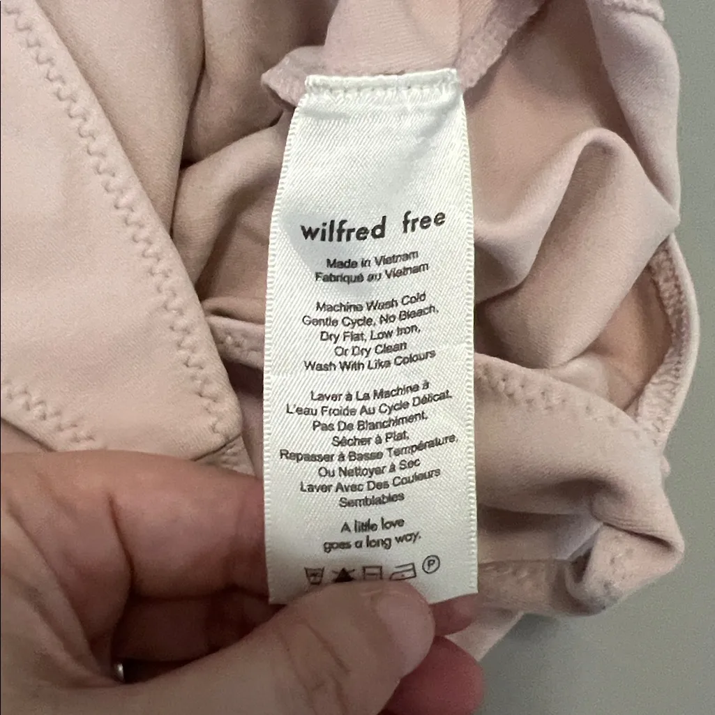 Aritzia Wilfred Free Lace Front Bodysuit Pink Size Small - Image 5