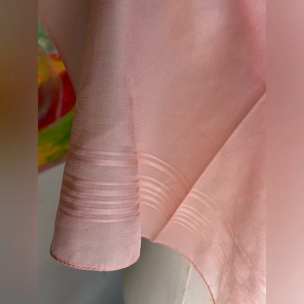 Vintage Italian Scarf 18.5”x19” Pink - Image 7