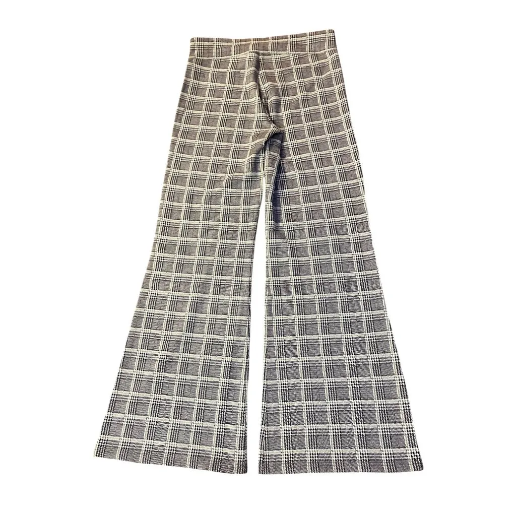 Betabrand Pants Womens XL Long (Tall) Plaid Wide Leg Pull-On Stretch - Image 4