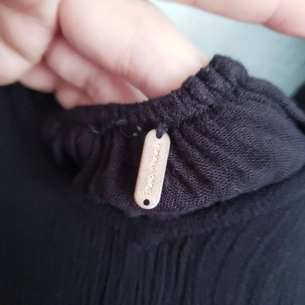 Free People Black Embroidered Mini Dress - Image 9