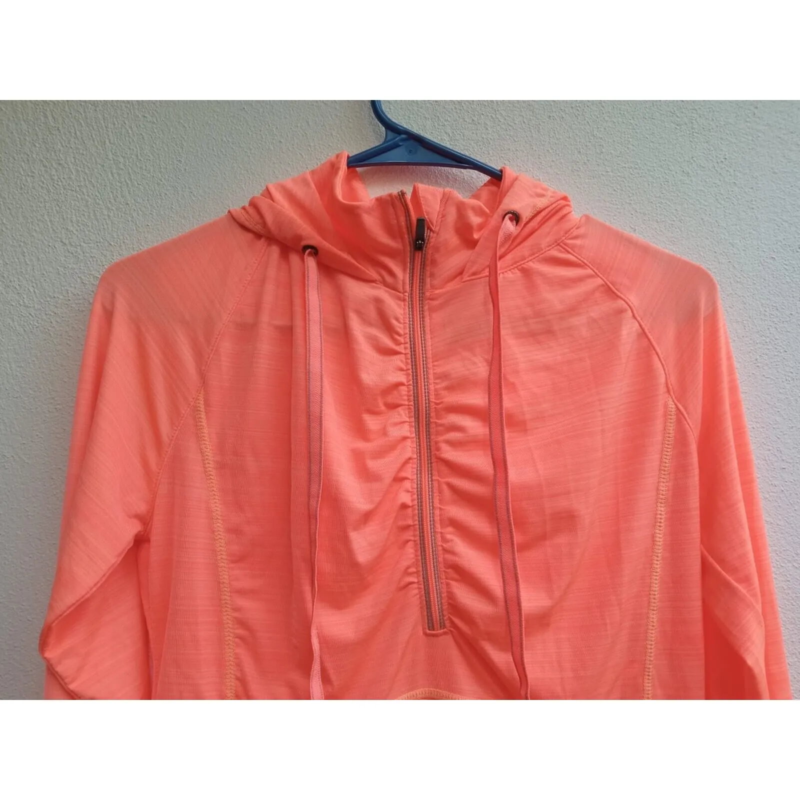 Tangerine Womens Active Pullover Shirt 1/2 Zip Orange Long Sleeve Size Small - Image 2