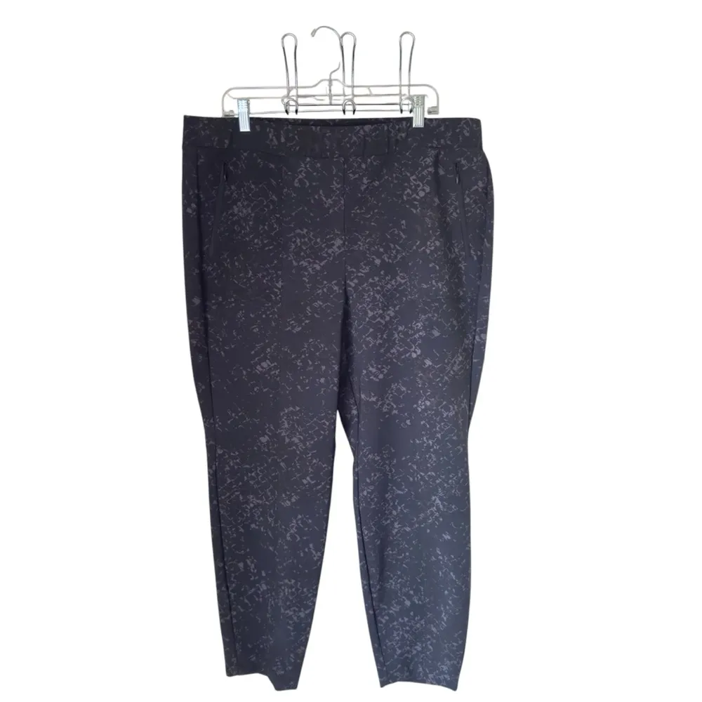 Lane Bryant Size 20 On The Go Ankle Pants Black Gray Pants Zippered Pock… - Image 3