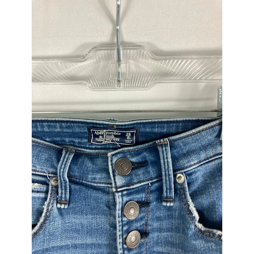 Abercrombie & Fitch Simone High Rise Ankle Jeans Size 25 / 0 - Image 4