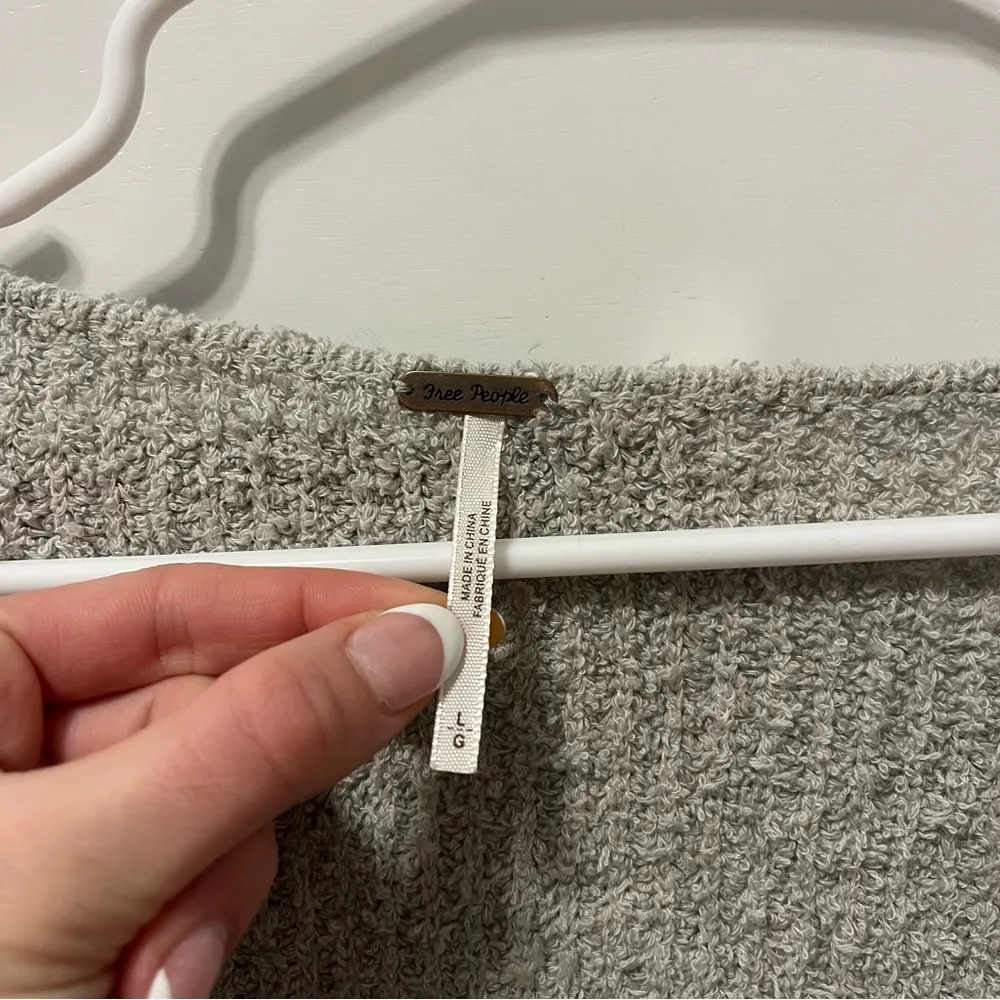 Free People Sensual Wrap Sweater Grey - Image 4