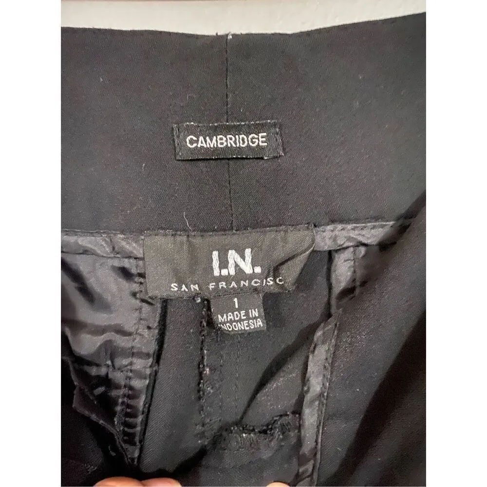 I.N. San Francisco Black Dress Pants Size 1 - Image 3