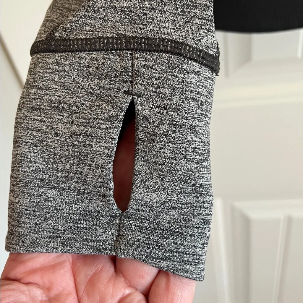 LUCY TECH Womens Grey/Black Workout Athletic Zip Up Jacket Size Medium Gray - Image 3